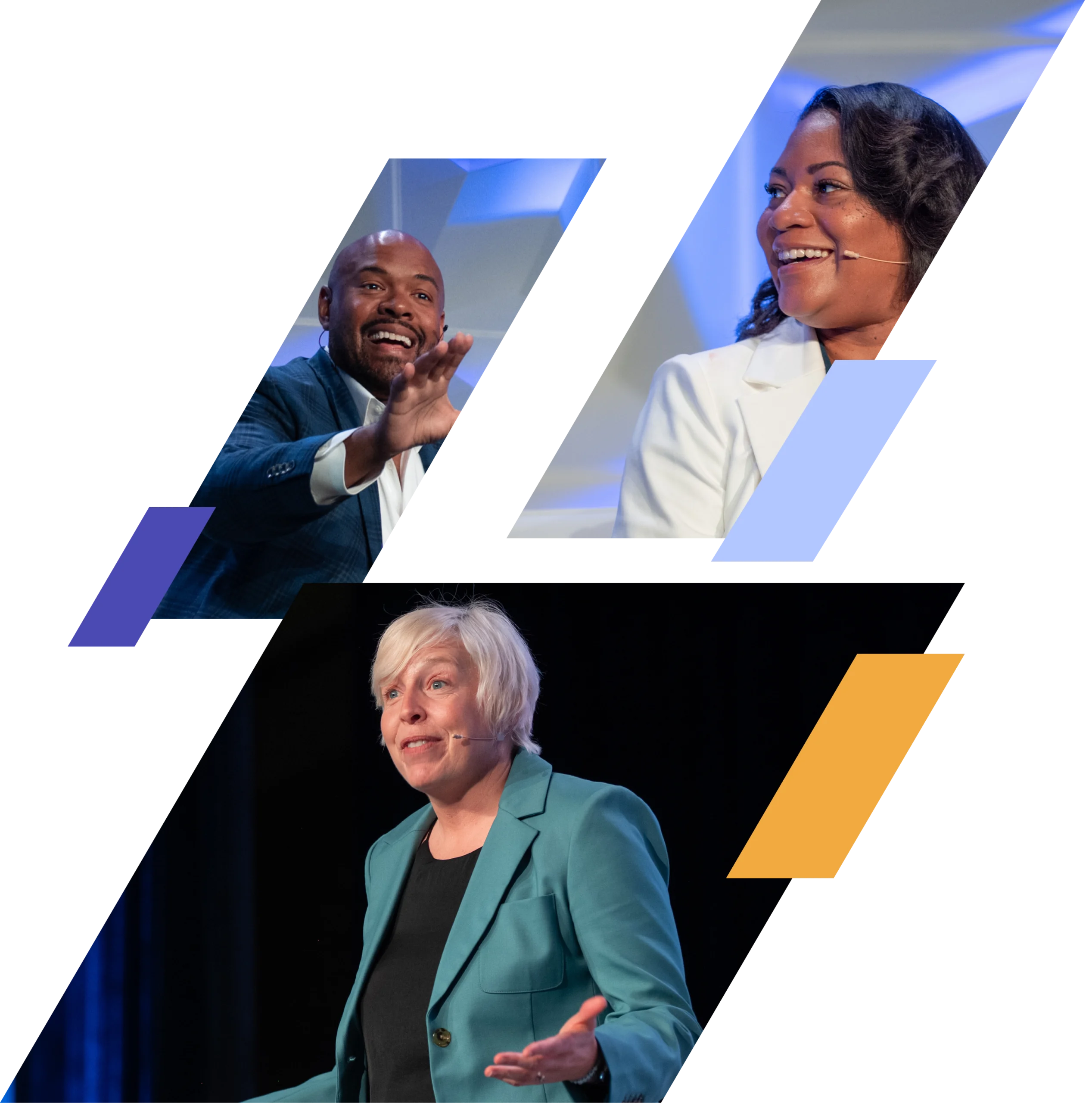 Composite graphic of speakers at Code for America Summit