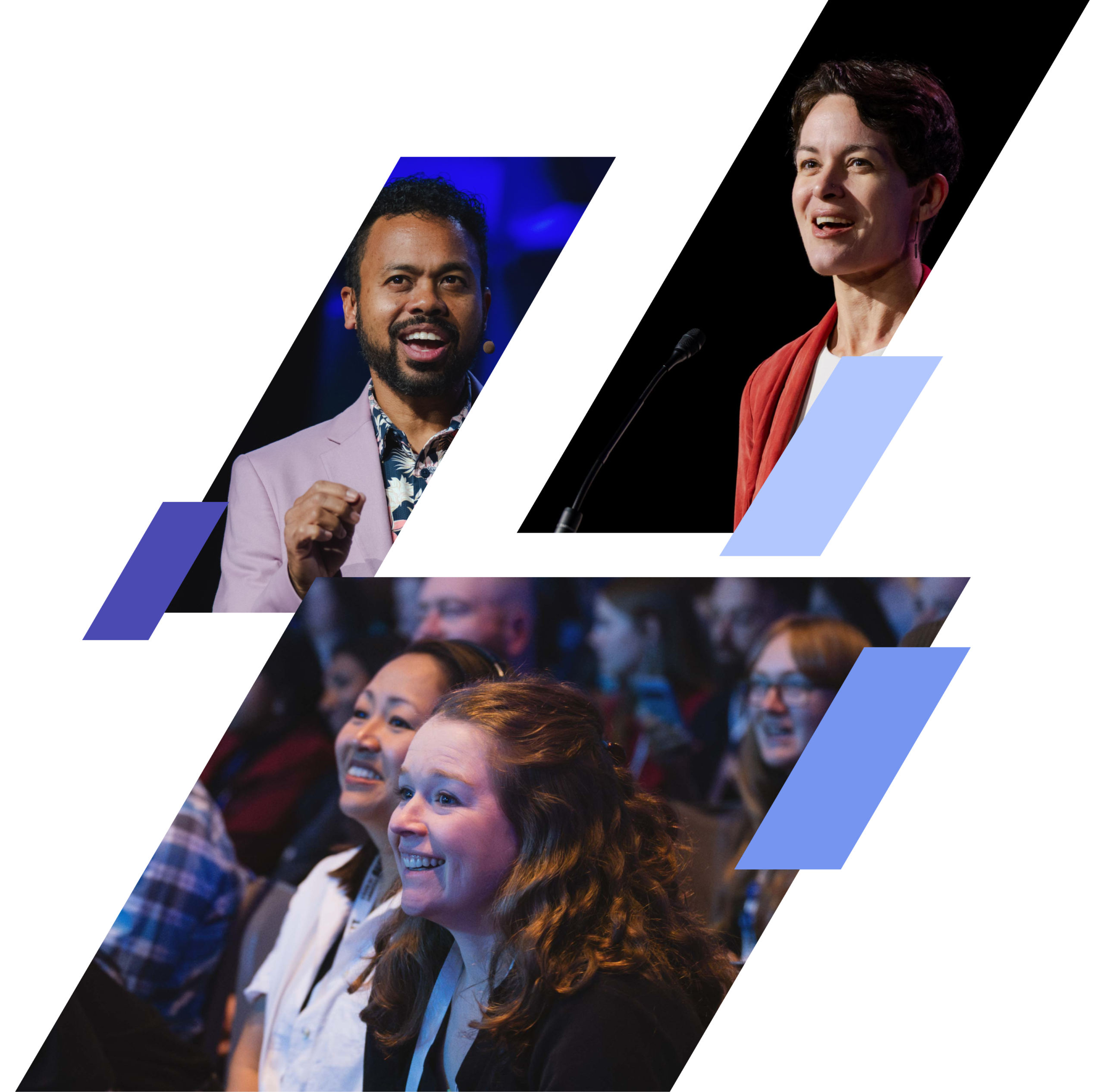 Speakers and attendees smiling at Code for America Summit